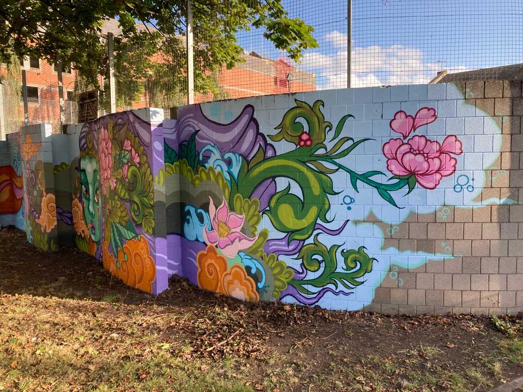 Photo of Mural Tash & Elno - City Walls Road, Worcester